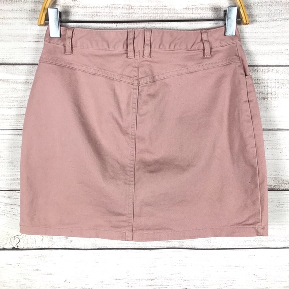 Forever 21 Denim Midi Above Knee Maeve Skirt Sz S - Picture 2 of 10